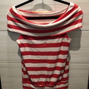 Red and white stripe shirt